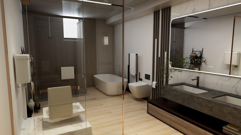 Interior Design of Bath Room for 2025 by Interior Designers of Hardbone, International.